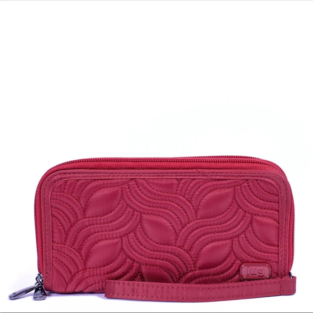 Lug wallet - splits XL RFID PROTECTED wallet. In the high demand ROSEWOOD RED